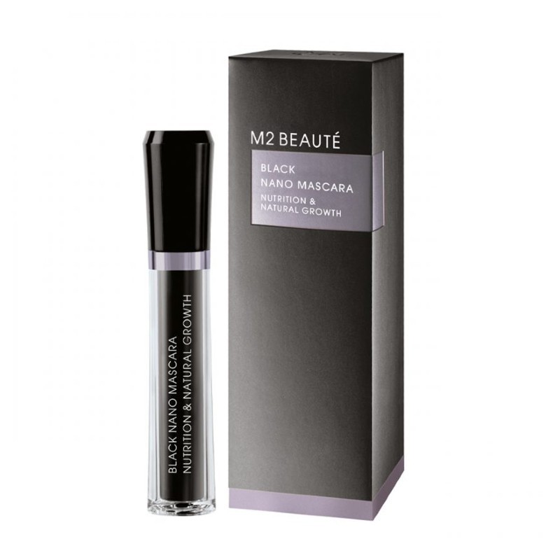 M2 Beauté - Svart nano mascara näring och naturlig tillväxt 6 ml.